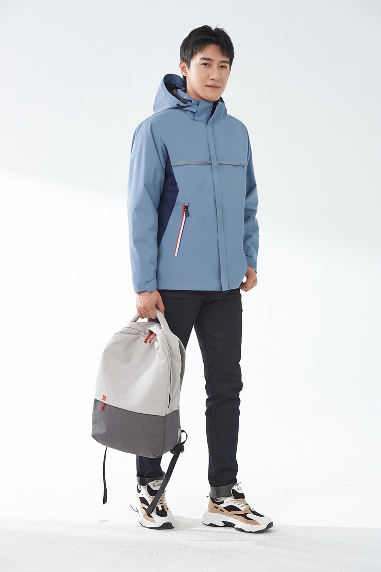 霧藍色男女同款沖鋒衣定制 霧藍色男女同款沖鋒衣定制